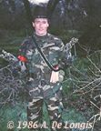 Anthony dressed in his paintball camouflage