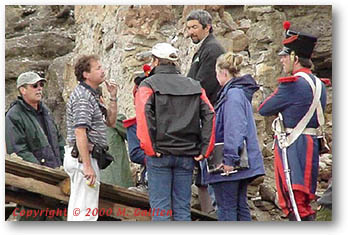 Anthony and others on the mine set