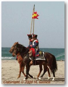 Lancers on the beach