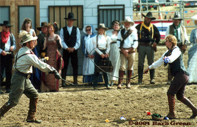 Anthony and Mary cut targets simultaneously.