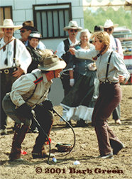 Mary throws a punch