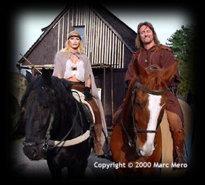 Anthony and Rena on their horses